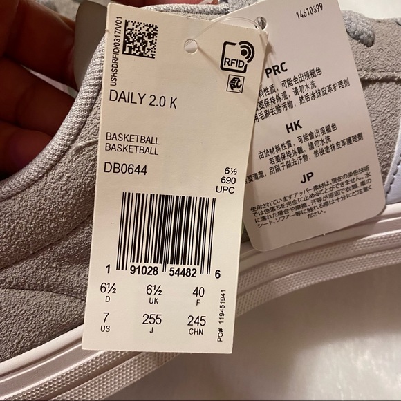 Adidas Daily 2.0 Pastel Gray/Pink/Blue Sneakers - Picture 7 of 8